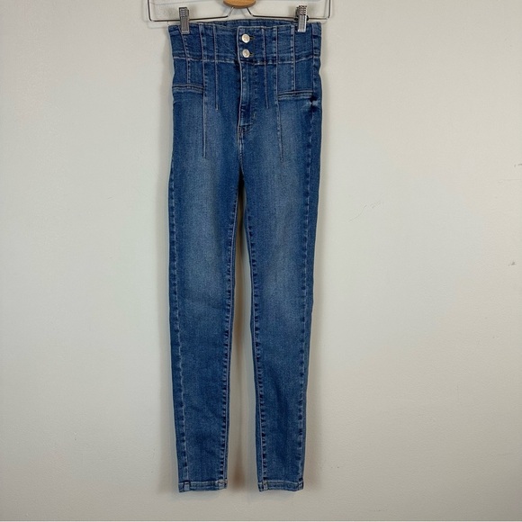 We the Free | Medium Wash Structured Skinny Jeans Size 26 - Picture 1 of 5